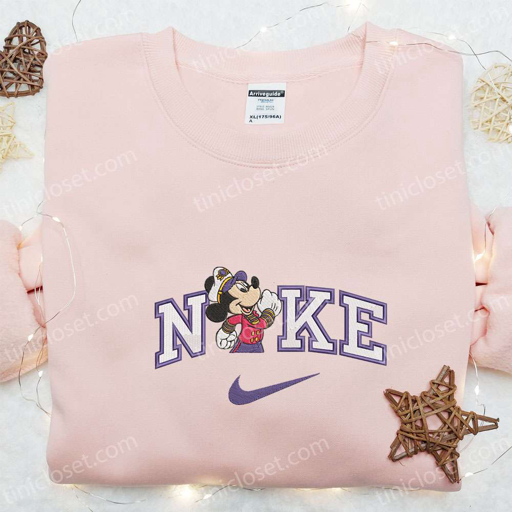 Disney Characters Embroidered Shirt Mickey Cruise x Nike Cartoon Hoodie – Get the Coolest Disney Apparel!