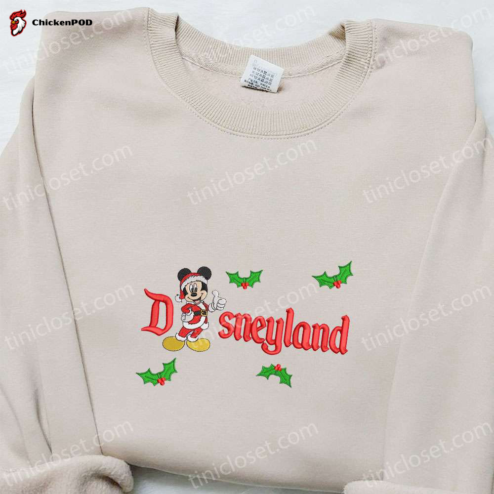 Mickey Disneyland Xmas Embroidered Shirt & Disney Characters Hoodie – Best Christmas Gift Ideas