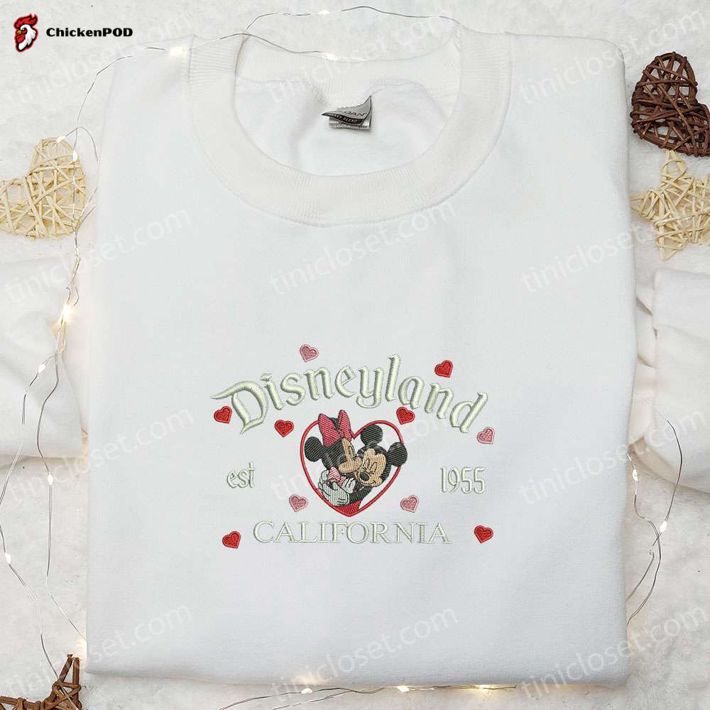 Mickeyloveland Embroidered Shirt: Disney Characters & Valentine s Day Design – Show Your Love!