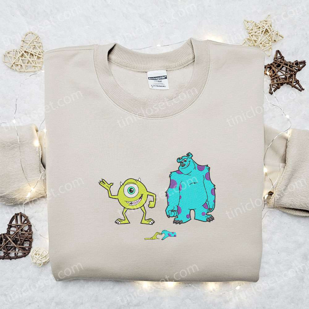 Stylish Mike And James Embroidered Shirt & Monsters Inc Hoodie – Perfect Friend Gift