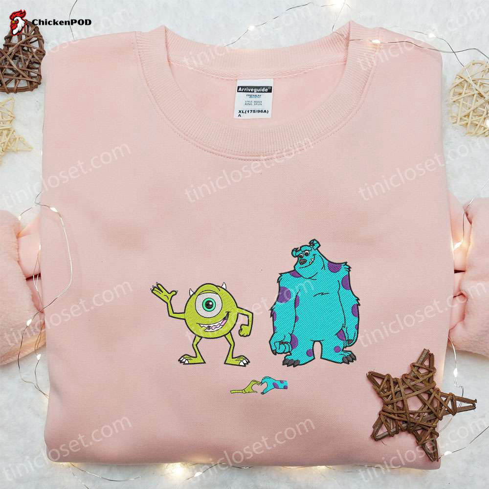 Stylish Mike And James Embroidered Shirt & Monsters Inc Hoodie – Perfect Friend Gift