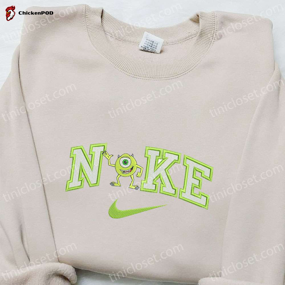 Mike Wazowski x Nike Cartoon Embroidered Tshirt: Best Nike Inspired Birthday Gift