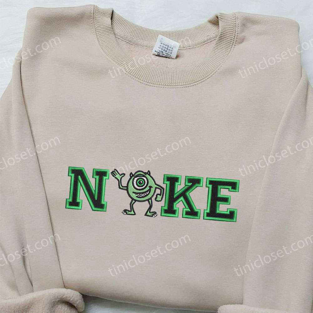 Mike Wazowski x Nike Embroidered Shirt & Disney Sweatshirt: Monsters Inc Inspired Hoodie