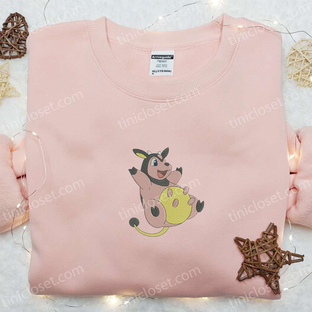 Miltank Pokemon Embroidered Shirt & Anime Hoodie: Perfect Gift Idea for Fans!