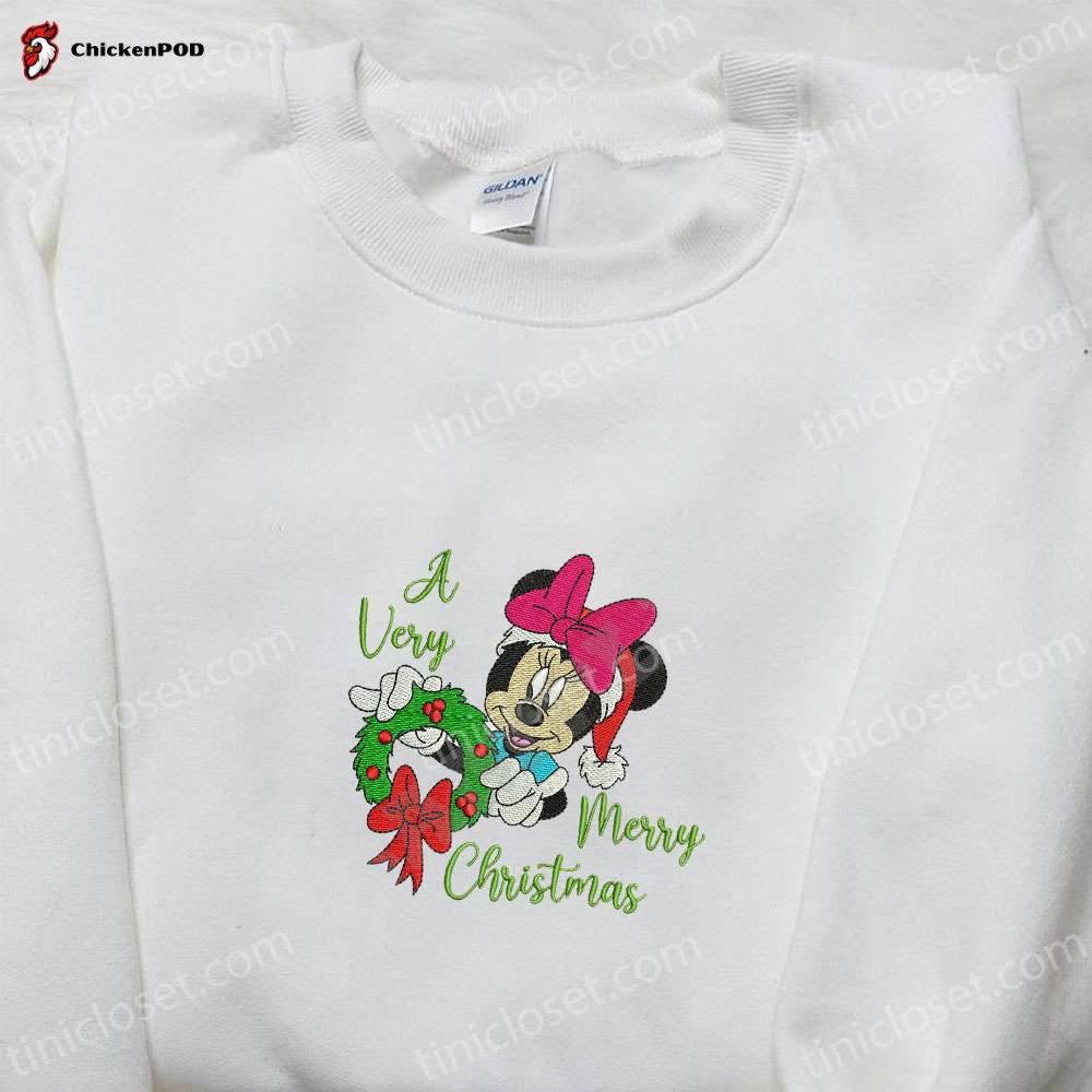 Minnie Christmas Wreath Shirt & Disney Characters Hoodie: The Best Family Christmas Gifts