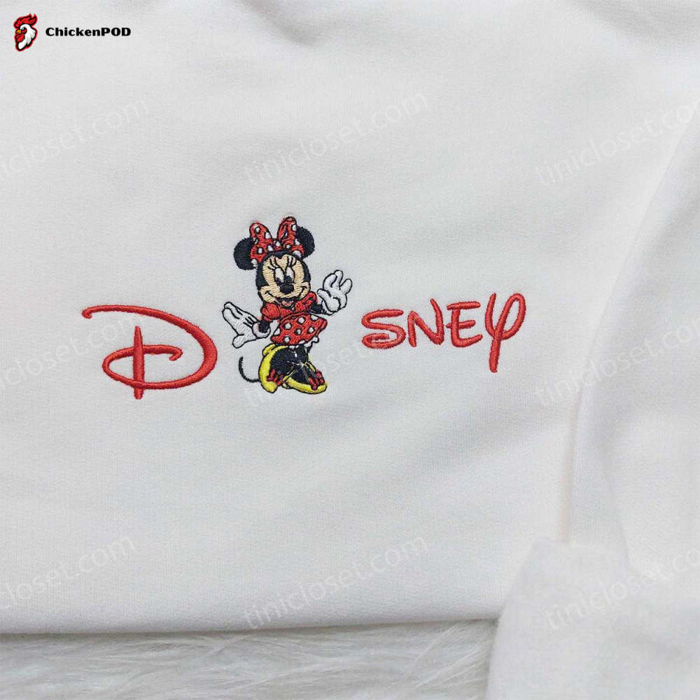 Disney Minnie Embroidered Sweatshirt: Stylish Disney Hoodie for the Whole Family