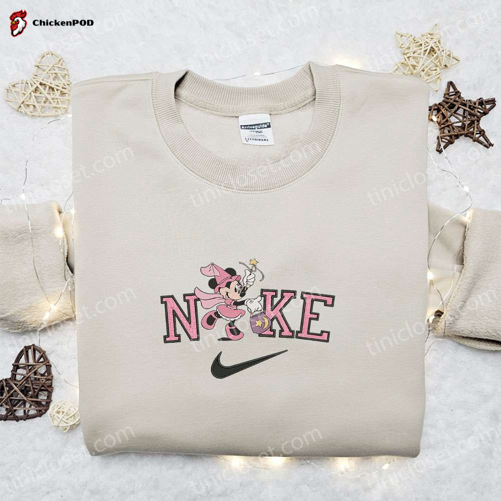 Minnie Mouse Star Halloween x Nike Embroidered Sweatshirt: Disney Characters Shirt Best Halloween Gift Ideas