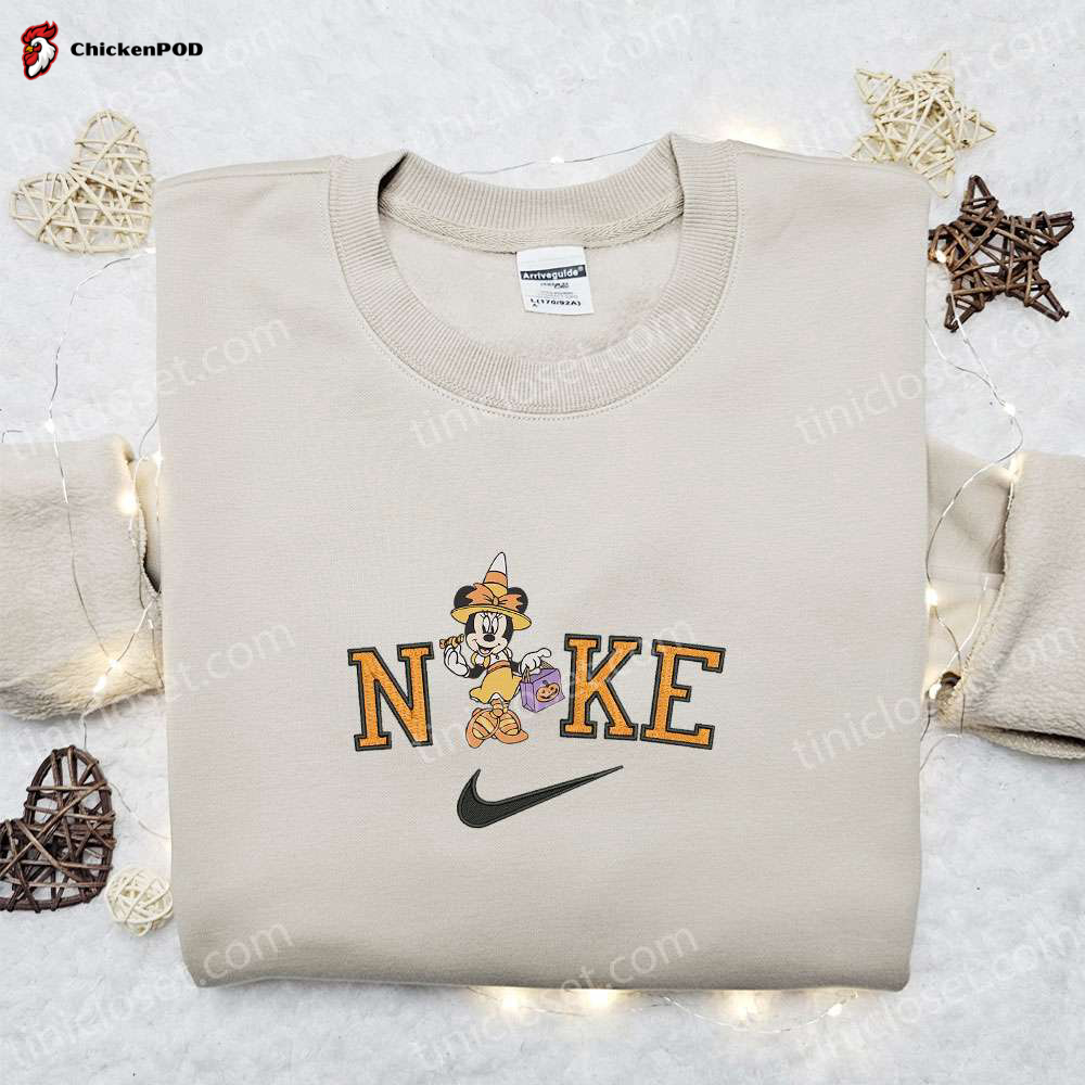 Minnie Mouse Trick or Treat x Nike Embroidered Sweatshirt – Halloween Shirt Best Gift Idea