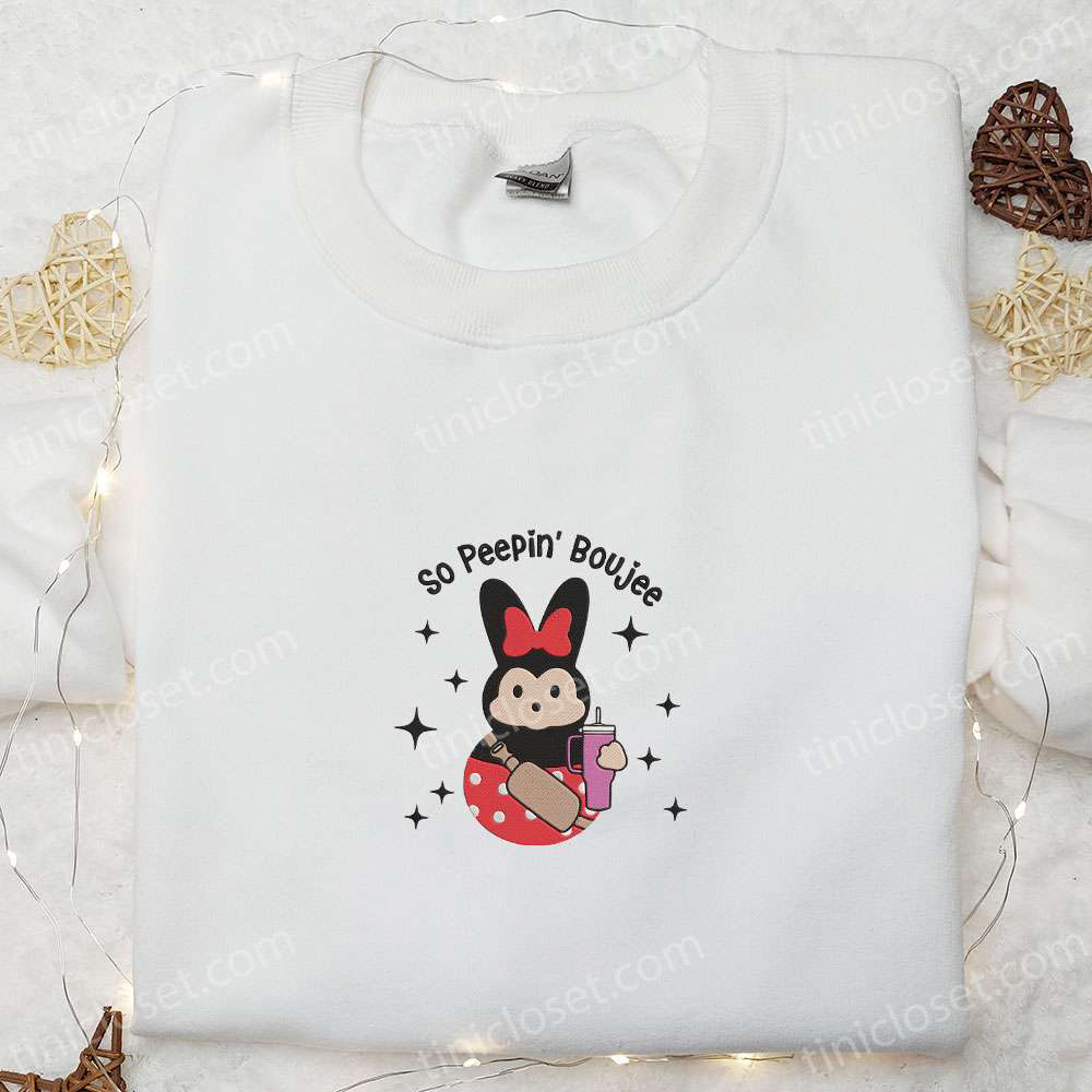 Minnie So Peepin Boojee Embroidered Shirt & Thanksgiving Day Hoodie – Best Holiday Gift Ideas