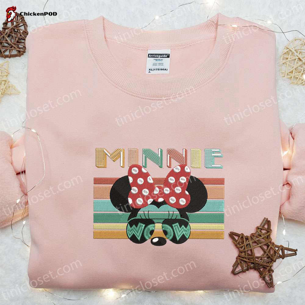 Minnie Mama Mouse Est 2024 Embroidered Shirt & Disney Characters Hoodie: Perfect Mother s Day Gift Idea