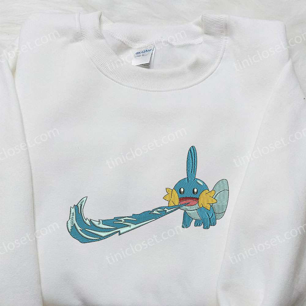 Mudkip x Nike Embroidered Shirt – Pokemon & Nike Inspired Design for Trendy Style Limited Edition