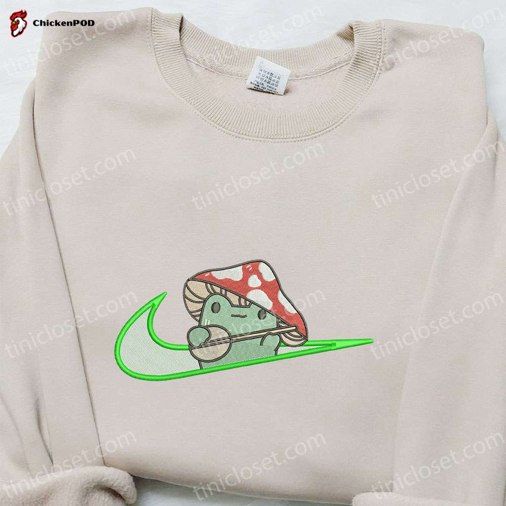 Monkey D Luffy Anime x Swoosh Embroidered Sweatshirt – Cool Nike Inspired Shirt Anime Clothing