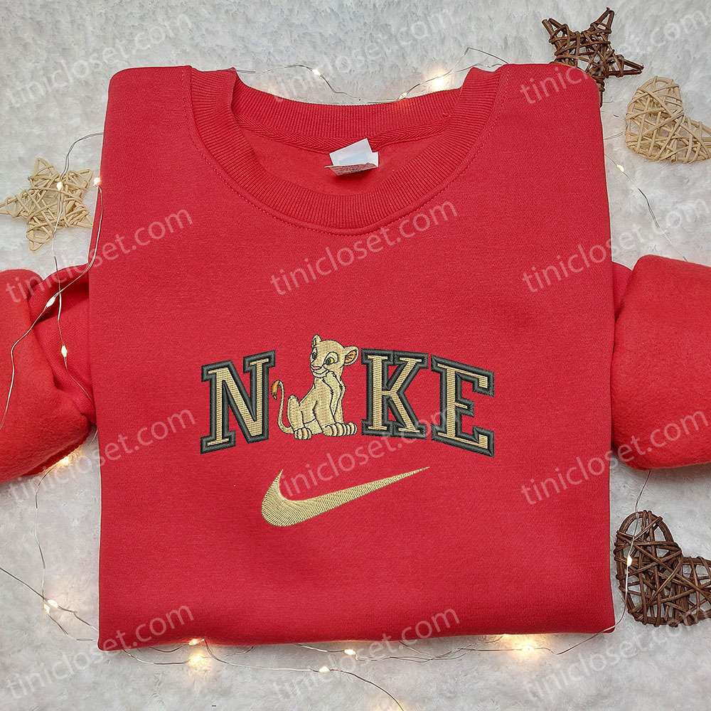 Disney Characters Embroidered Sweatshirt & Shirt Nala x Nike Cartoon Custom T-shirt