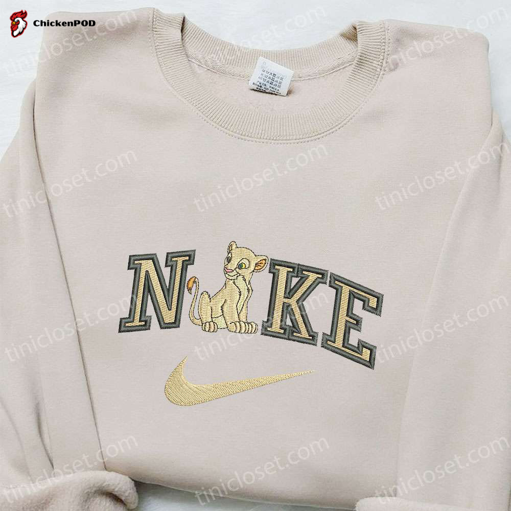 Disney Characters Embroidered Sweatshirt & Shirt Nala x Nike Cartoon Custom T-shirt