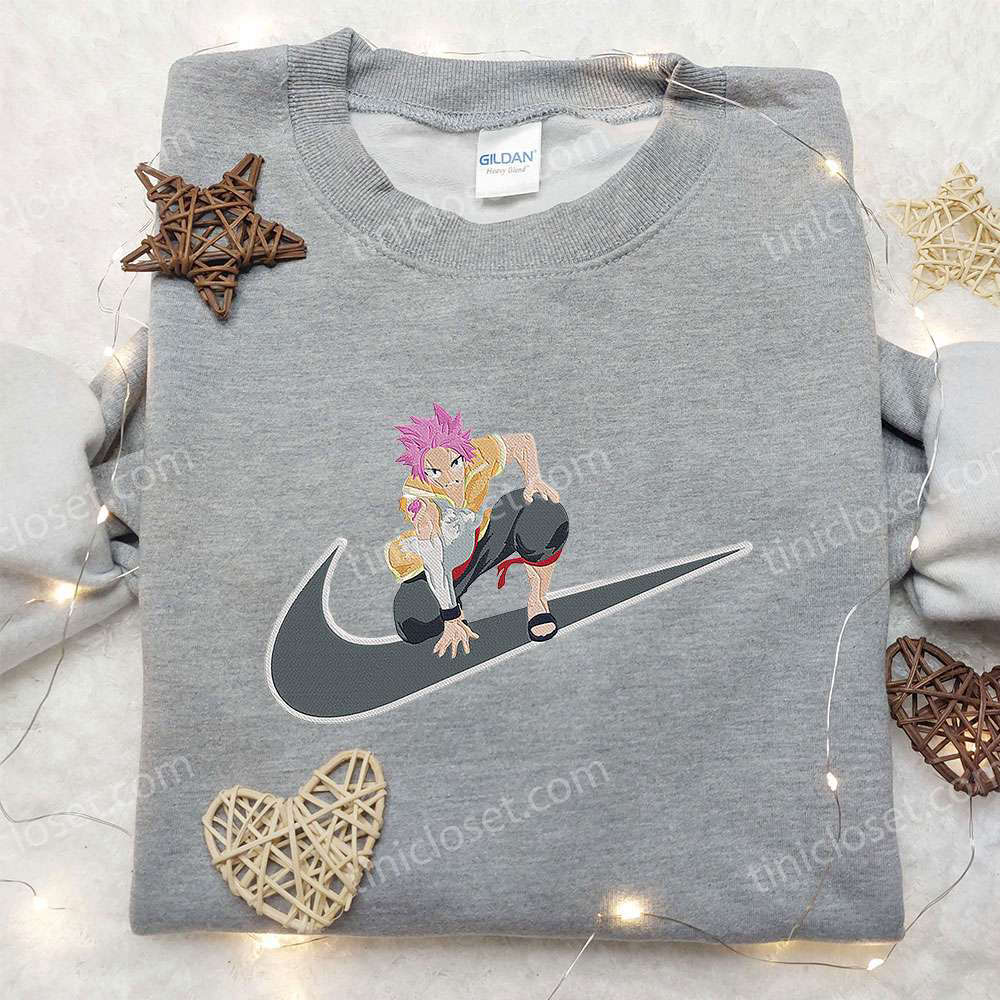 Natsu Dragneel x Nike Anime Hoodie Fairy Tail Embroidered Shirt – Get the Nike Inspired Look!