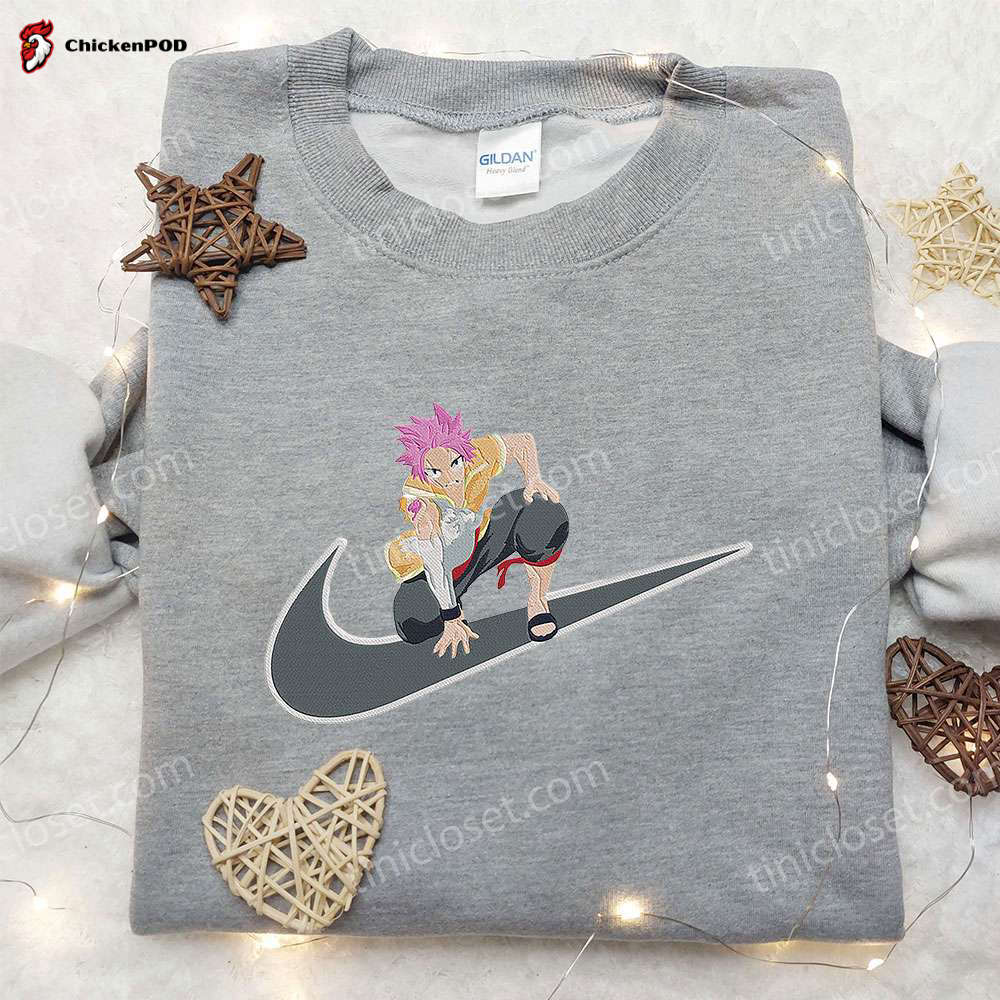 Natsu Dragneel x Nike Anime Hoodie Fairy Tail Embroidered Shirt – Get the Nike Inspired Look!