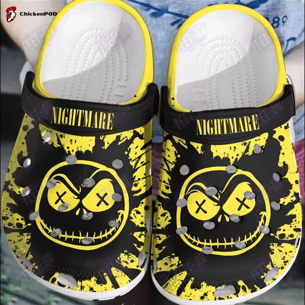 Tie Dye Jack Skellington Crocs-Slippers Shoes Clogs For Aunt Halloween, Colorful Sally Croc Shoes Gifts Grandma Christmas