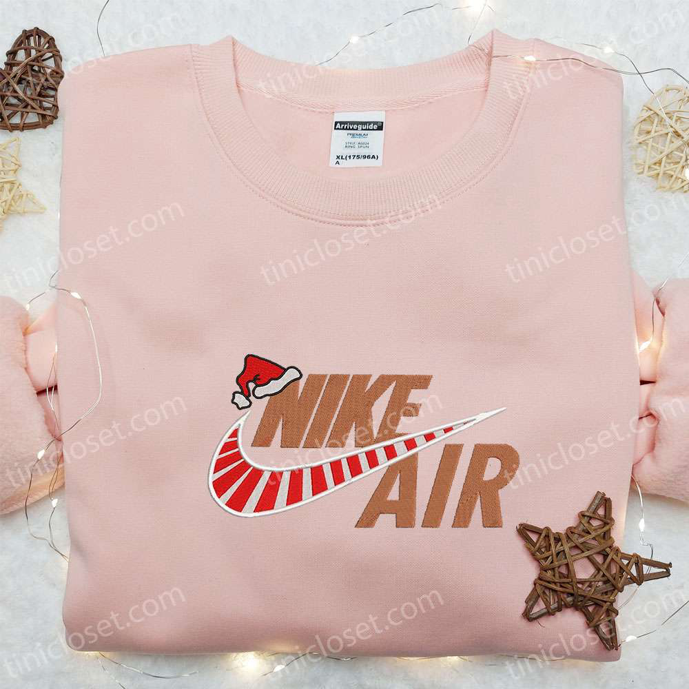 Stylish Nike Air Christmas Logo Embroidered Shirt Hoodie & Sweatshirt: Perfect Festive Attire!