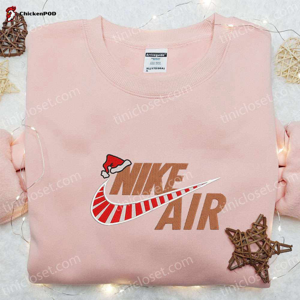 Stylish Nike Air Christmas Logo Embroidered Shirt Hoodie & Sweatshirt: Perfect Festive Attire!