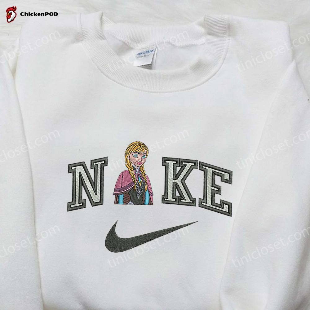 Disneyland Family Shirt: Nike Anna Arendelle Embroidered Inspired Design