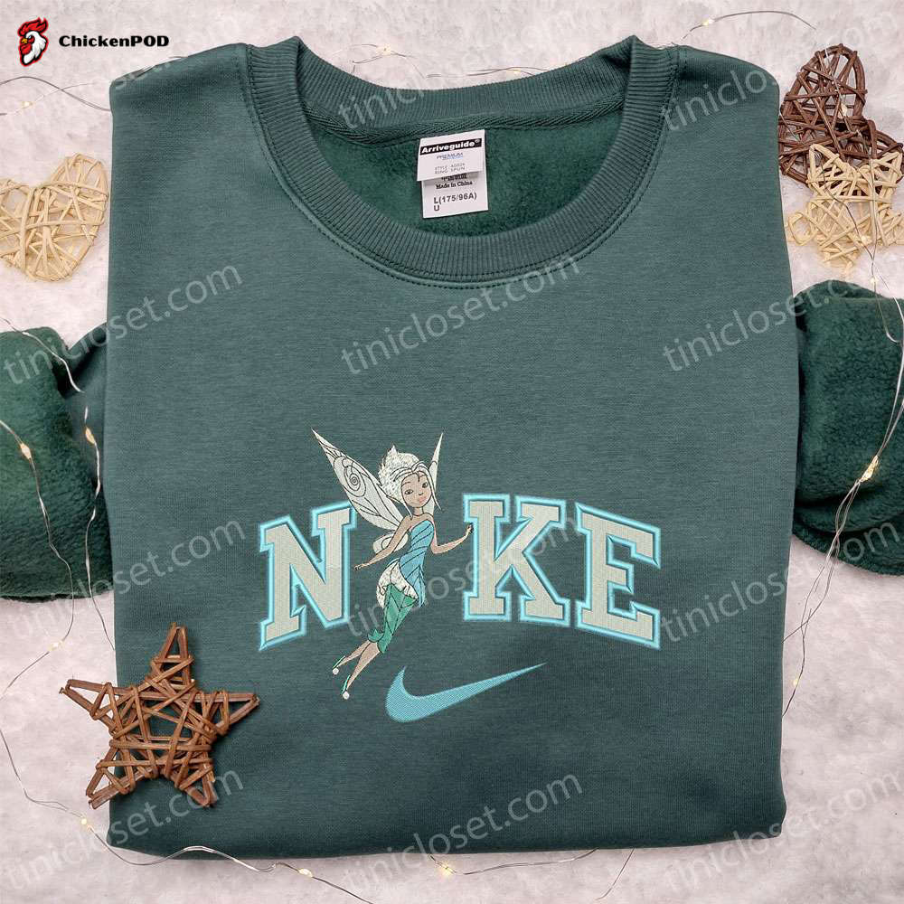 Nike Cartoon x Tinkerbell Embroidered Sweatshirt & Disney Characters Shirt: Perfect Family Gift Ideas