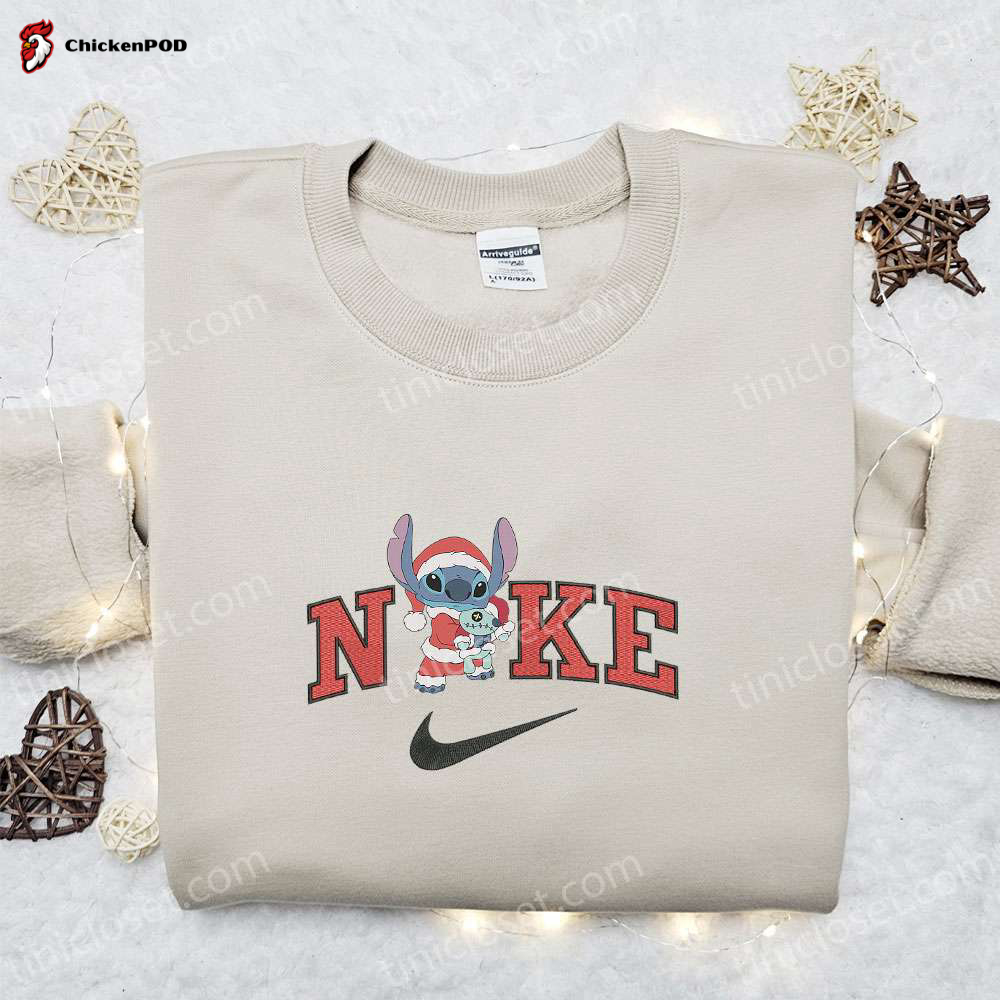 Nike Christmas x Stitch Embroidered Sweatshirt & Movie Shirt – Best Gift Ideas