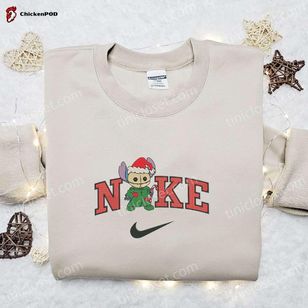 Nike Christmas x Stitch Sam Embroidered Sweatshirt: Movie Christmas Shirt Best Gift Ideas