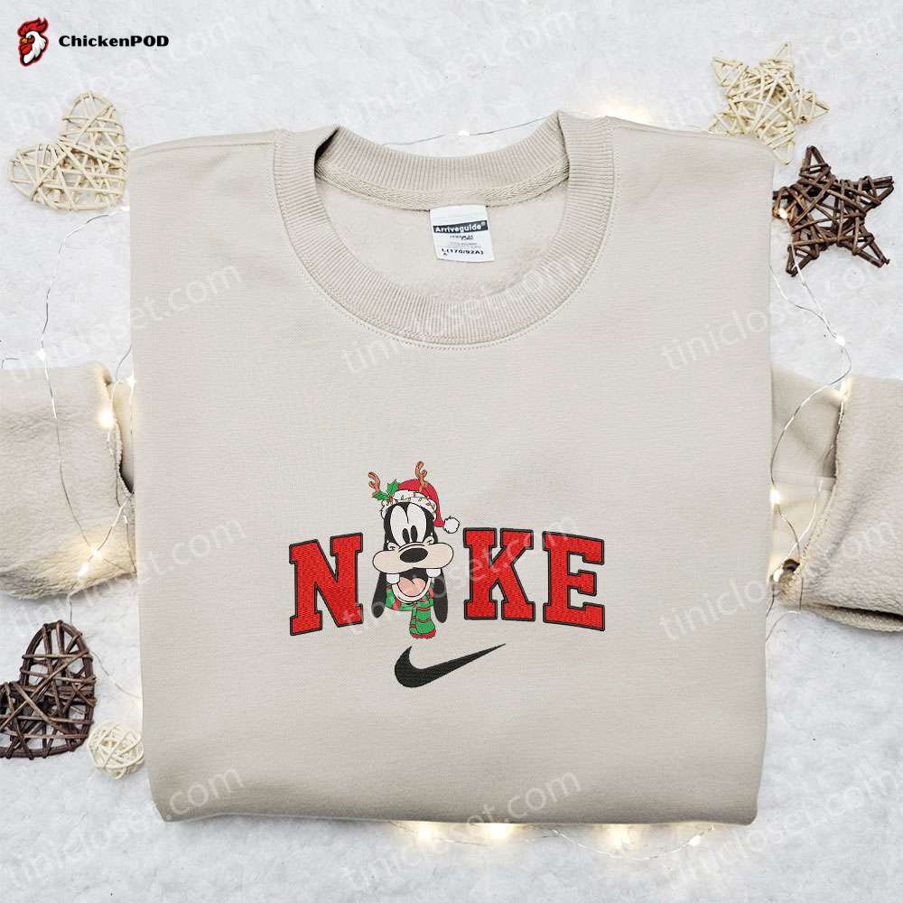 Olaf Disney x Nike Christmas Embroidered Sweatshirt: Festive Disney Characters Movie Merry Christmas Shirt Perfect Gift Idea