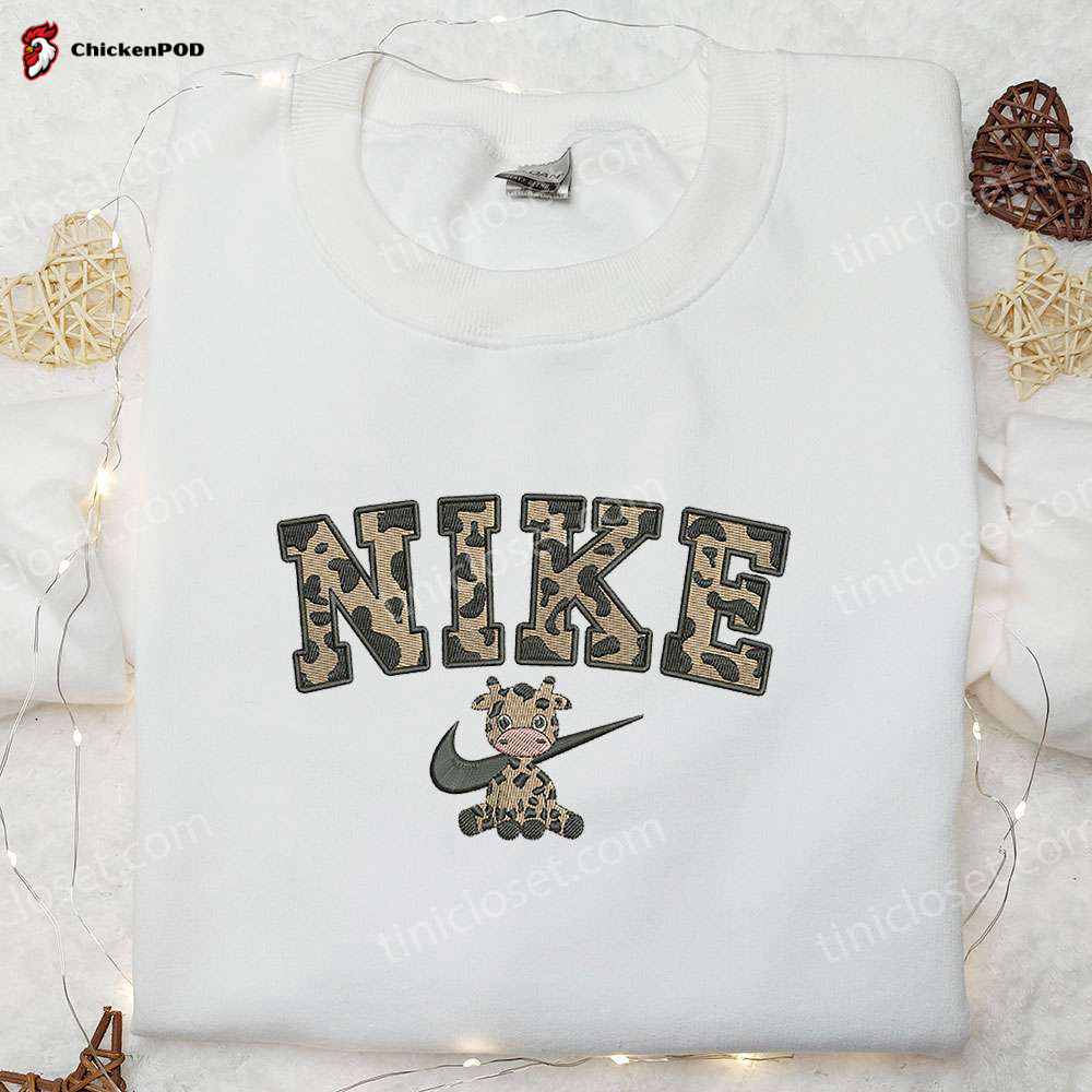 Hello Kitty Christmas Reindeer x Nike Embroidered Shirt – Festive Nike Inspired Sweatshirt Perfect Christmas Gift for Family