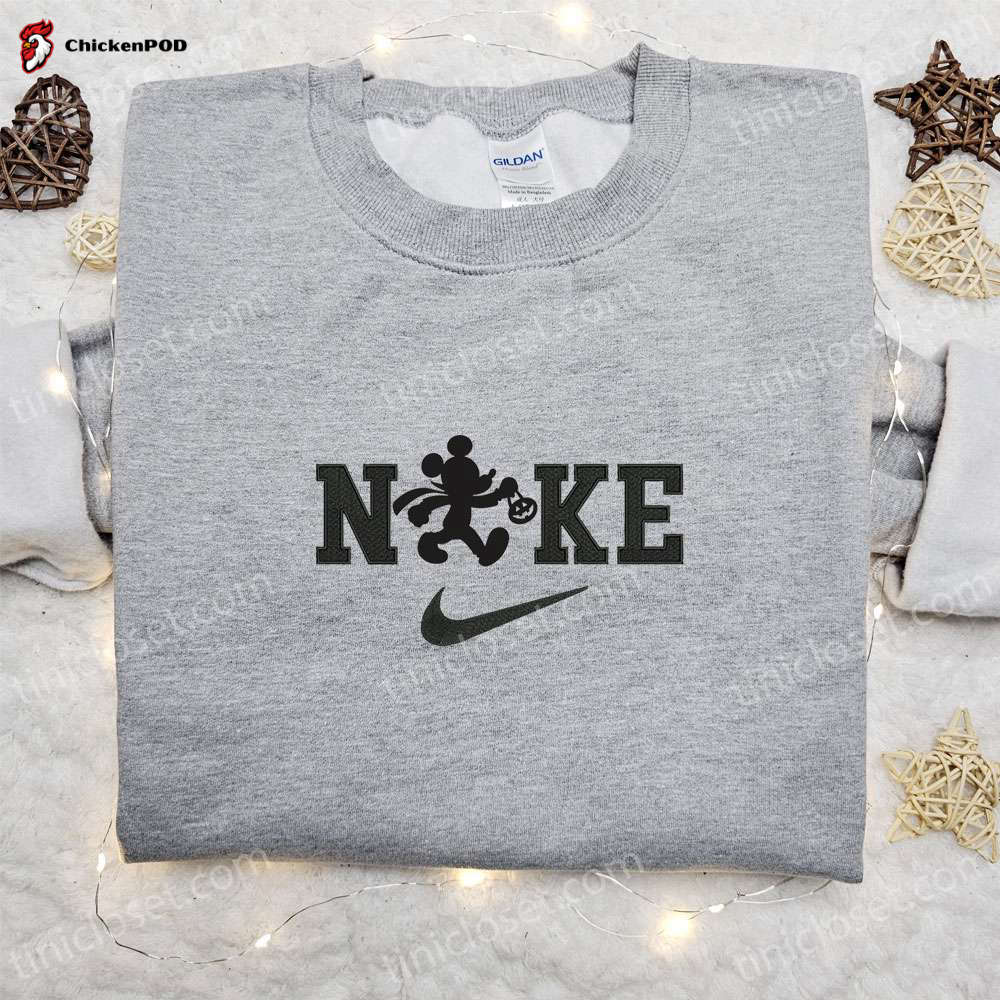 Nike Christmas x Stitch Jason Voorhees Embroidered Sweatshirt: Movie Christmas Shirt – Best Gift Ideas