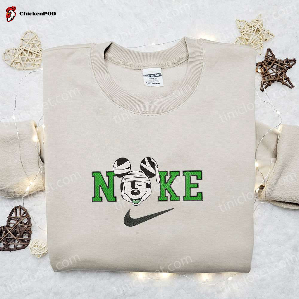 Nike Christmas x Stitch Santa Embroidered Sweatshirt: Disney Characters Shirt Best Gift Ideas