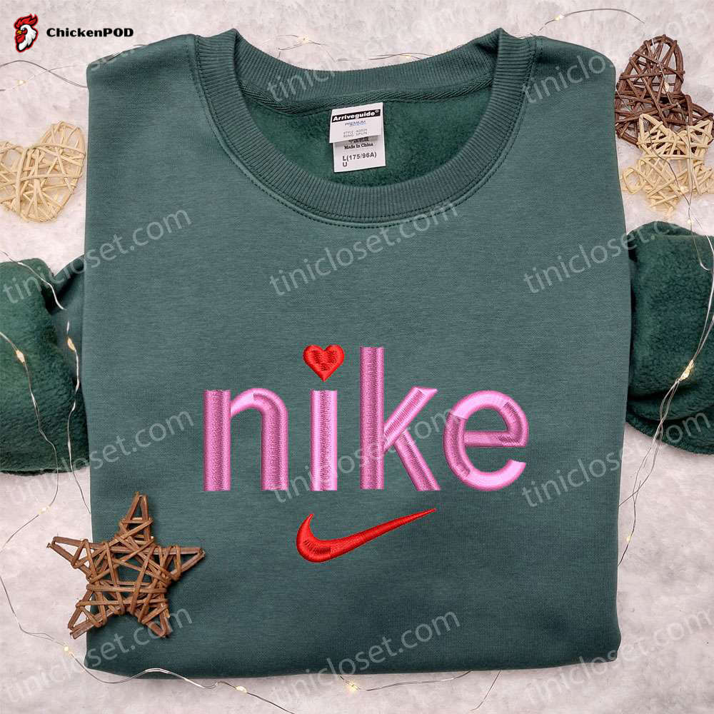 Nike Heart Embroidered Shirt & Hoodie: Perfect Family Gifts