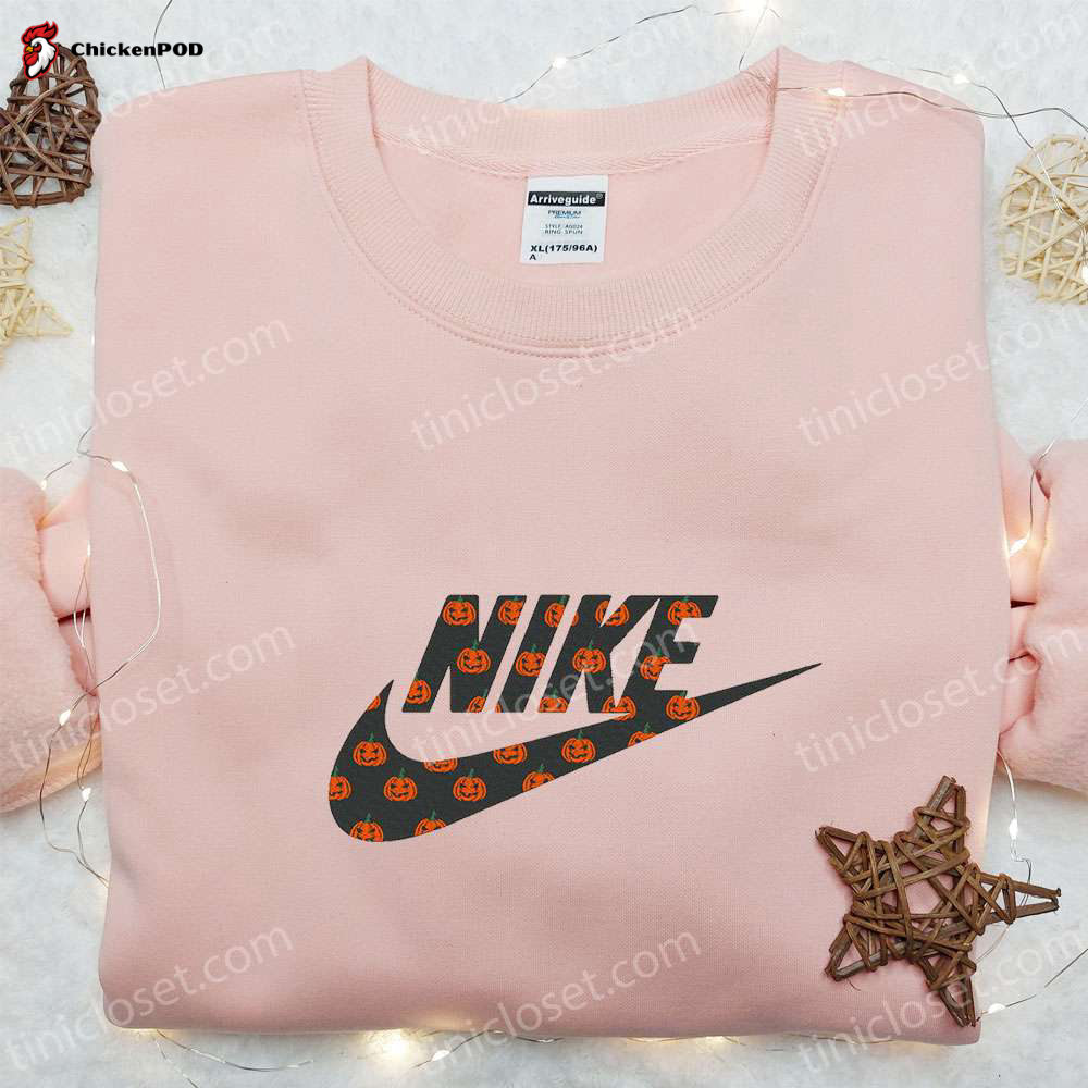 Spooky Nike Jack O Lantern Embroidered Shirt Halloween Hoodie & Sweatshirt – Get Inspired with Nike s Halloween Collection!