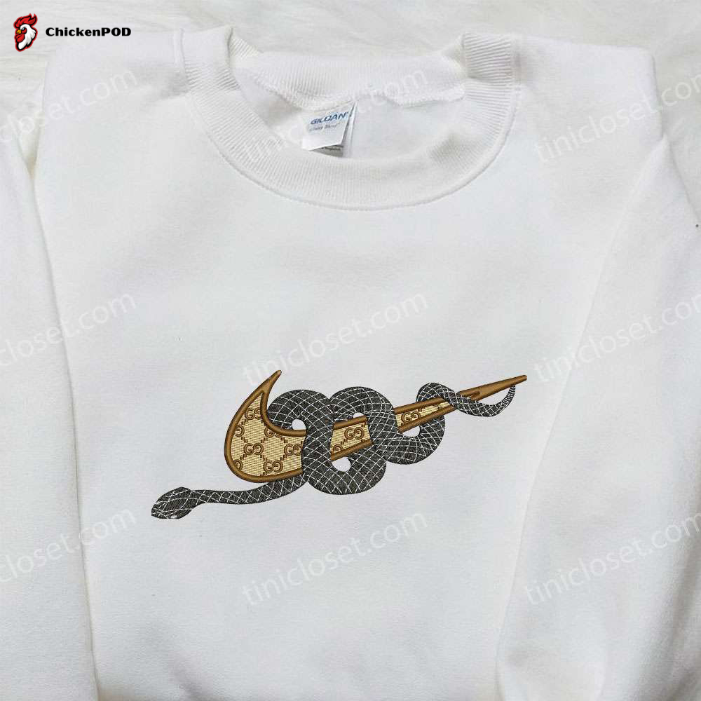 Nike Logo x Gucci Embroidered Shirt – Trendy Nike Inspired Shirt Perfect Gift for Family