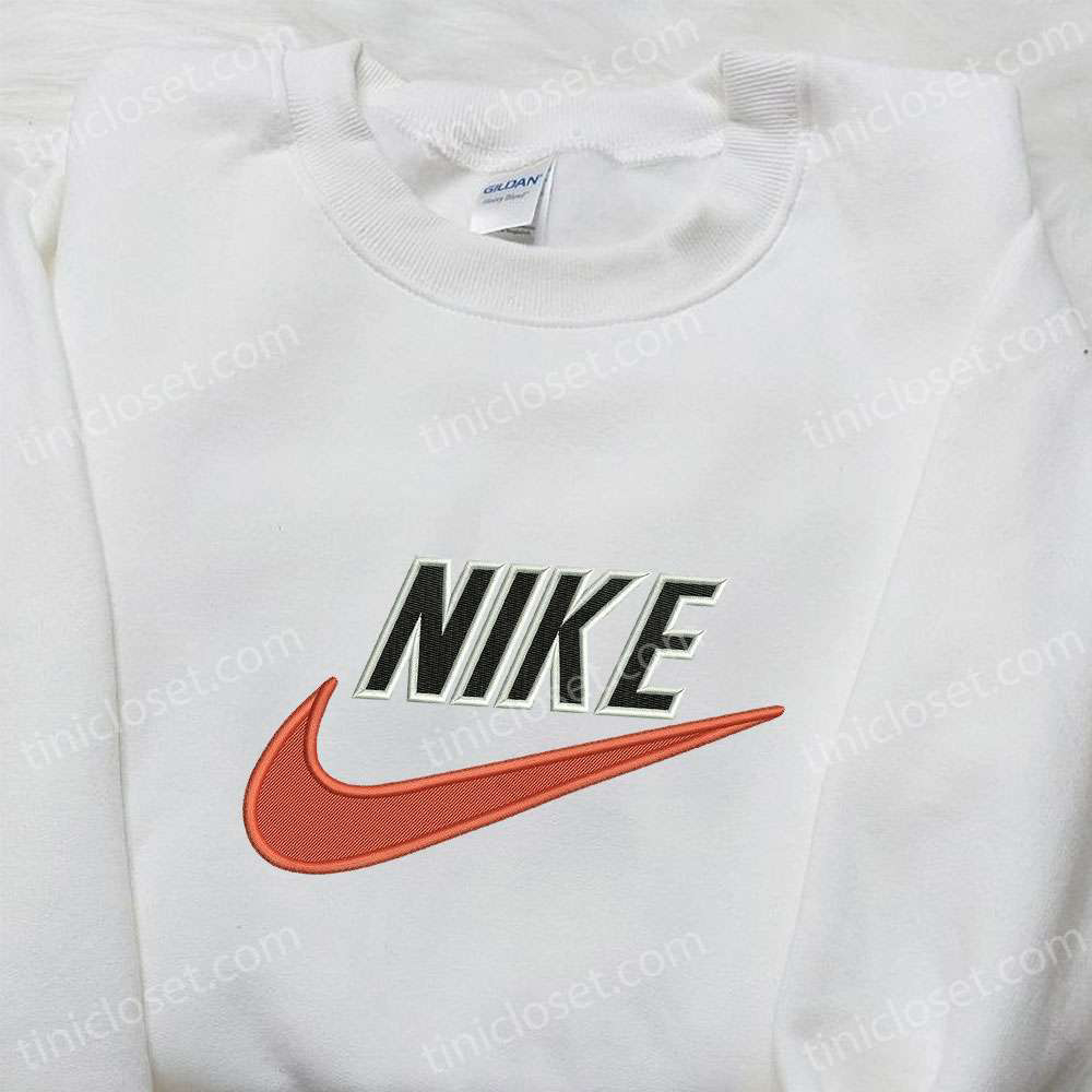 Custom Nike Swoosh Embroidered Shirt: Trendy Nike Inspired T-shirt