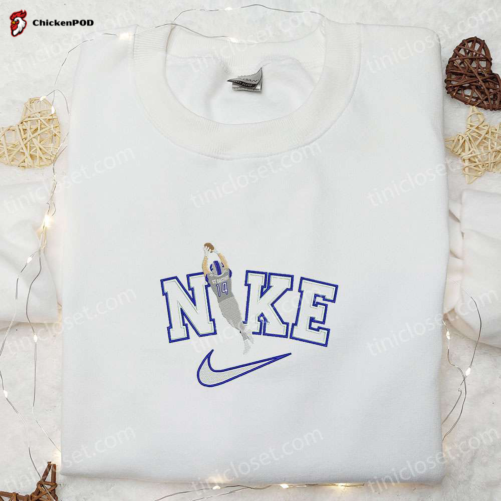 Bluey x Nike Cartoon Embroidered Shirt – Customized Nike Tee with Bluey Design