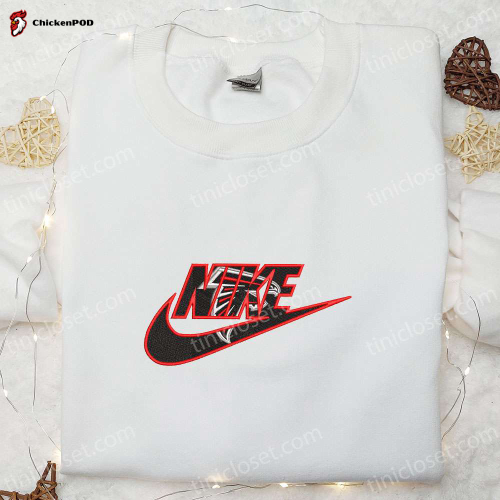 Nike x Atlanta Falcons Logo Embroidered T-shirt NFL Sports Tee Nike Inspired Officially Licensed Merchandise