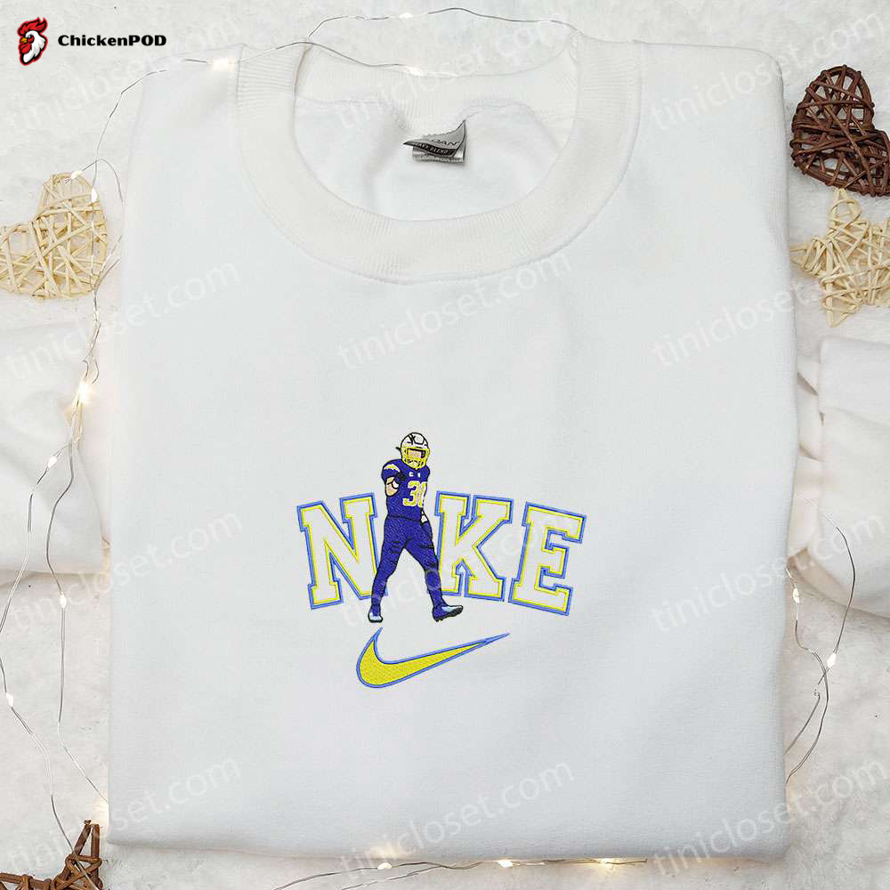 Nike x Austin Ekeler Embroidered Shirt: Celebrity NFL Sports Tee