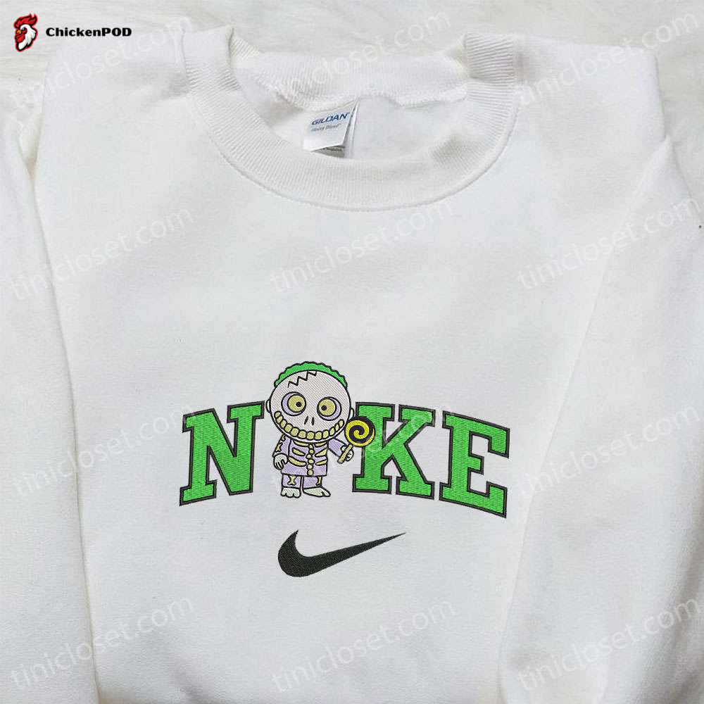 Nike x Skull Gnome Bats Halloween Embroidered Shirt – Amazing Nike Inspired Halloween Shirt