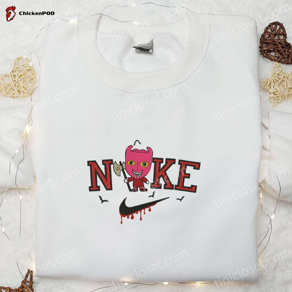 Nike x Baby Joker & Pennywise Embroidered Shirt: Horror Characters Best Halloween Gifts