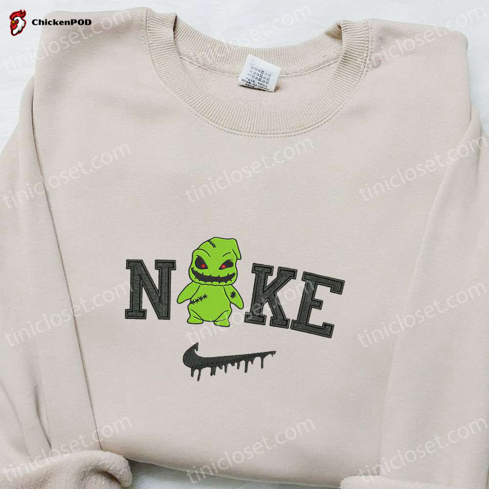 Nike x Baby Oogie Boogie Embroidered Hoodie & Sweatshirt: Nightmare Before Christmas Characters Nike Inspired T-Shirt