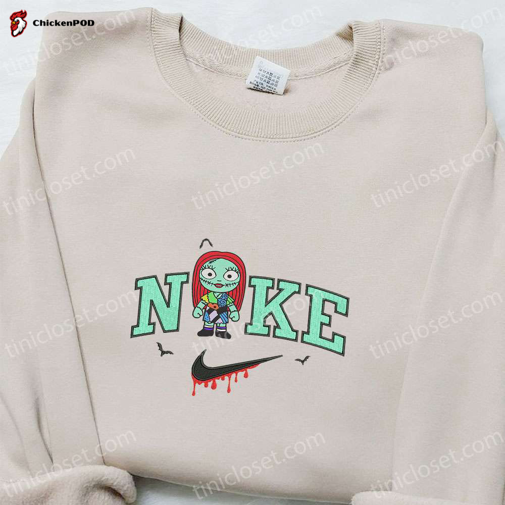 Nike x Baby Sally Embroidered Hoodie Nightmare Before Christmas Sweatshirt Nike Inspired T-shirt