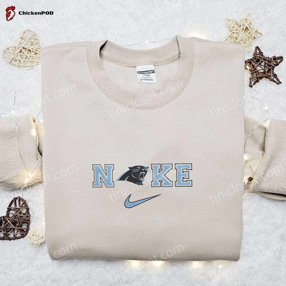 Nike x Carolina Panthers Embroidered Hoodie & Shirt: NFL Sports Collection – Shop Nike Inspired Embroidered Apparel