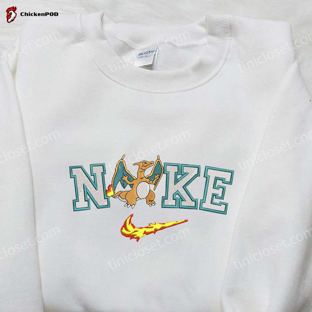 Exclusive Nike x Charizard Embroidered Shirt: Pokemon & Custom Designs