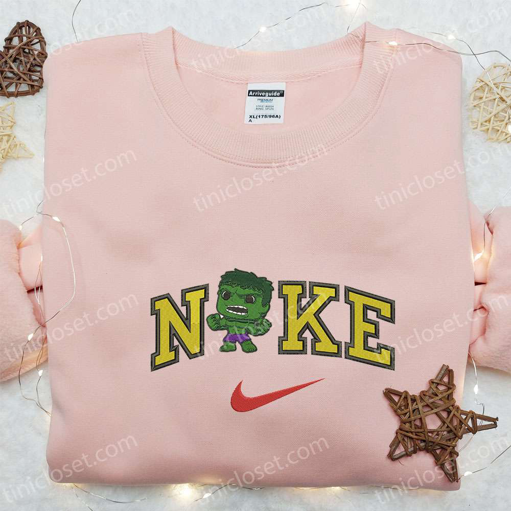 Marvel Comics Embroidered T-Shirt: Nike X Chibi Hulk Movie Shirt – Best Family Gift Ideas