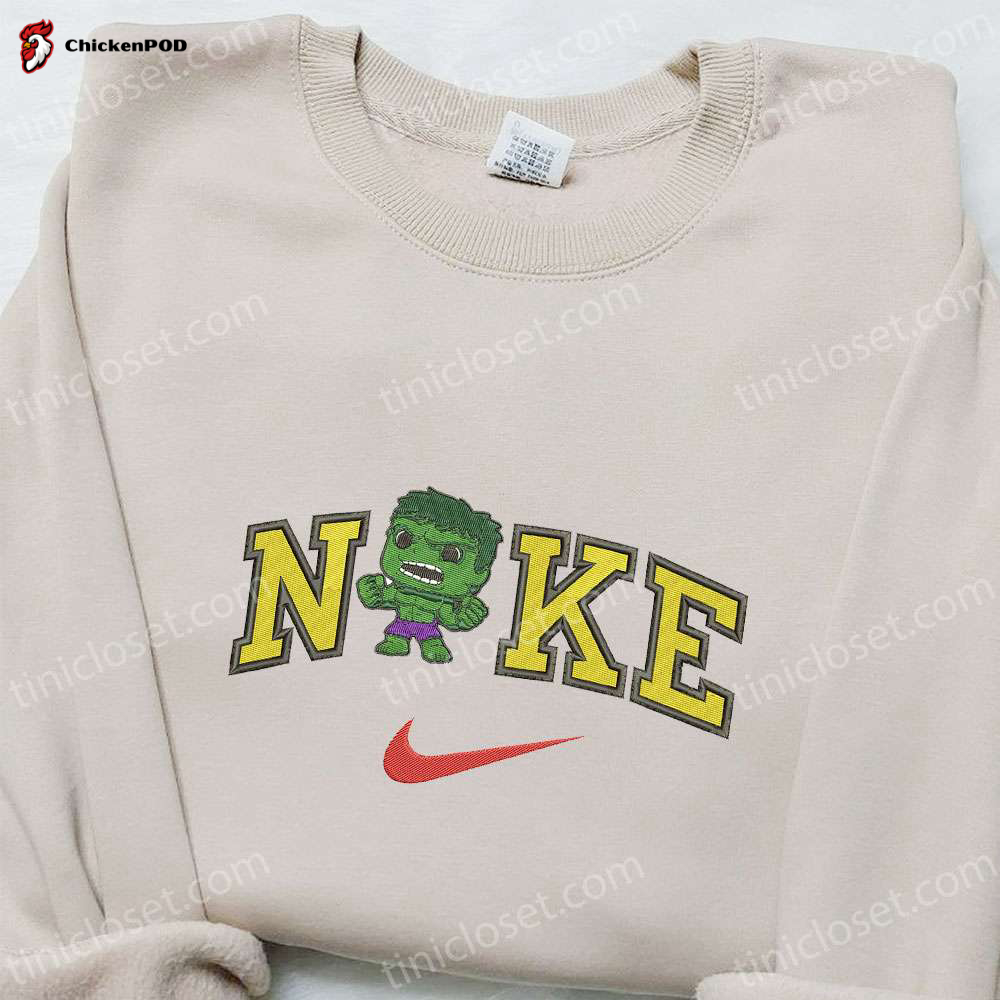 Marvel Comics Embroidered T-shirt: Nike x Chibi Hulk Movie Shirt – Best Family Gift Ideas