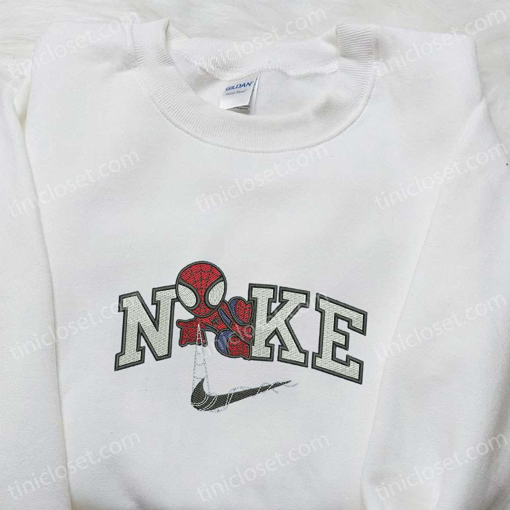 Marvel Spider-Man Movie Embroidered Sweatshirt Hoodie & T-shirt: Nike x Chibi MCU Custom Apparel