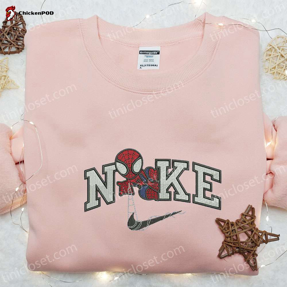 Marvel Spider-Man Movie Embroidered Sweatshirt Hoodie & T-shirt: Nike x Chibi MCU Custom Apparel