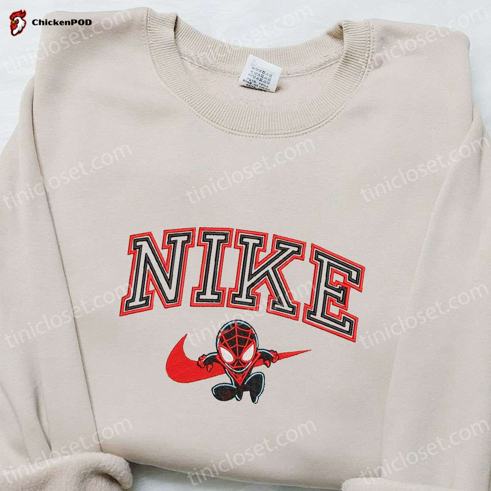 Chibi Spider-Man x Nike Embroidered Sweatshirt: Best Gift for Family Hoodie Custom T-shirt