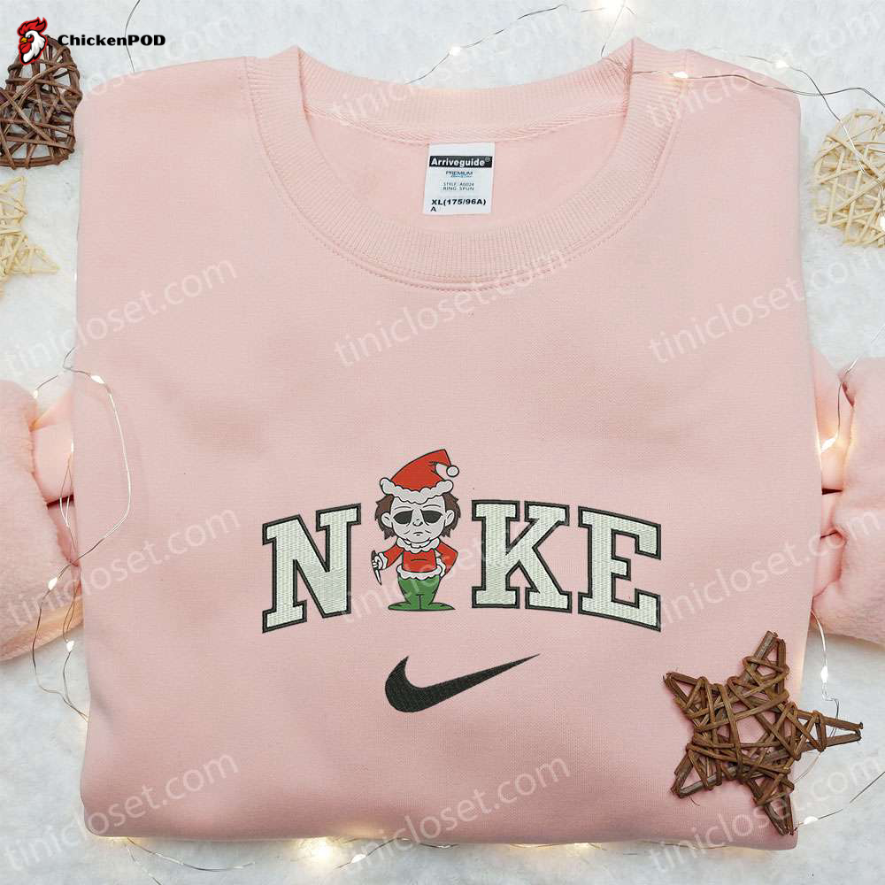 Stylish Nike x Devil Stitch Embroidered Sweatshirt Disney Halloween Hoodie & Adorable Shirt